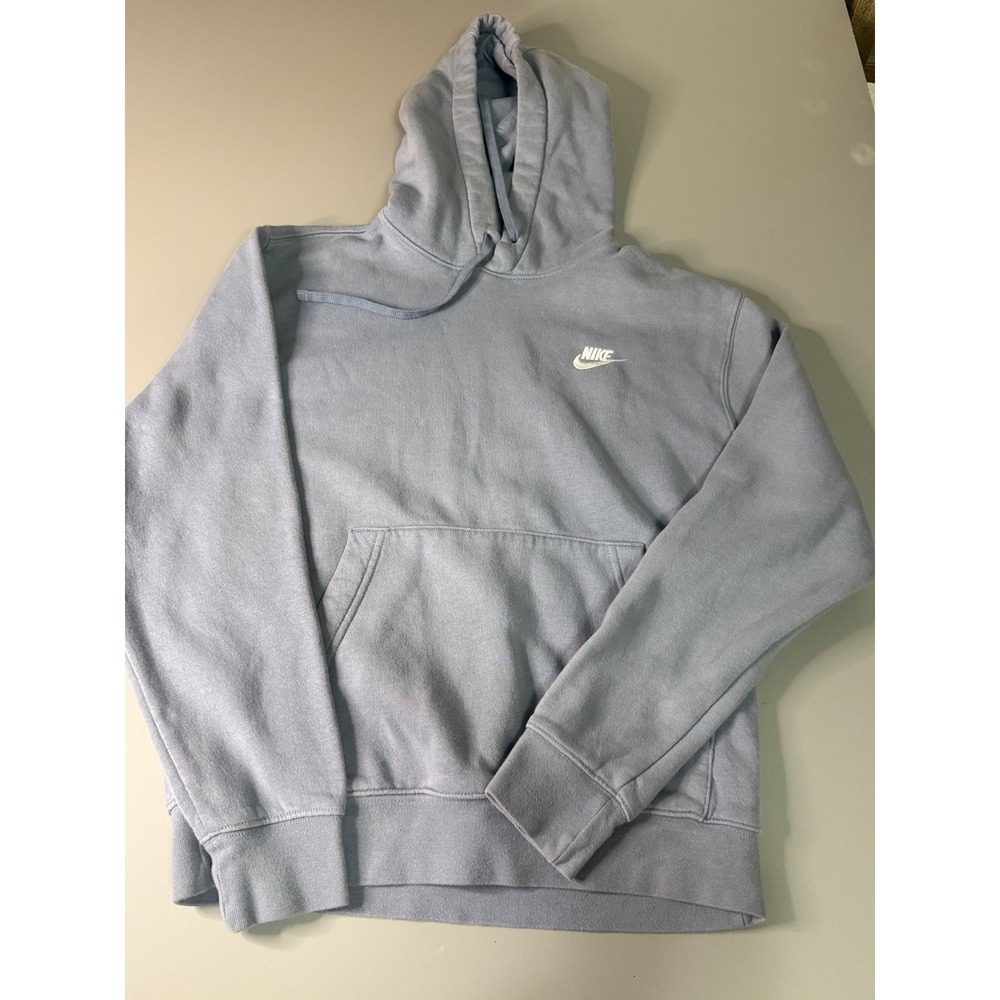 Nike Sportswear Essential Fleece Hoodie Light Blue Periwinkle Small BV4124